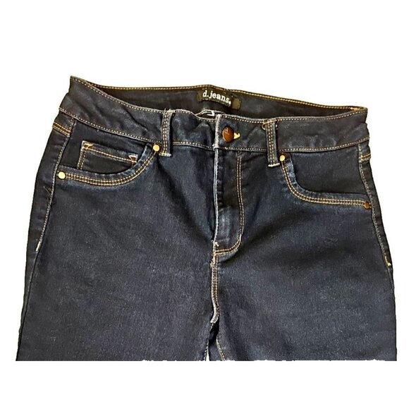 D. Jeans Skinny Women's Dark Wash Blue Denim 28 x 25 in Flex Denim - Picture 2 of 5